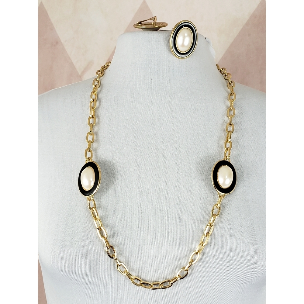 Park Lane | Vintage Long Chain Necklace + Earrings